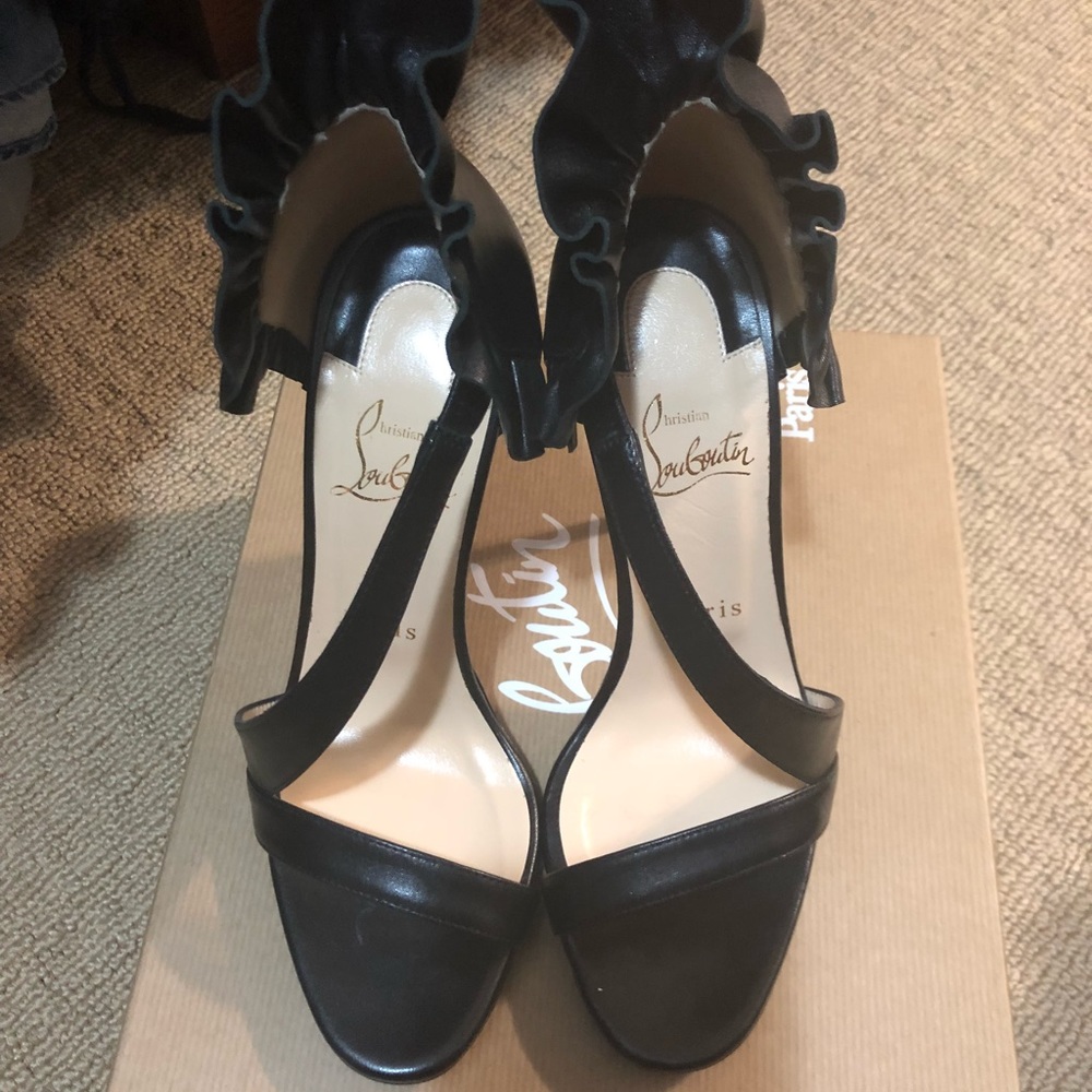 New Christian Louboutin COLANKLE 120 Blk 37.5